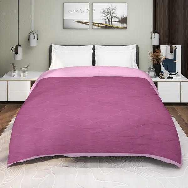 Violet_Micro_Satin_Twill_180_Tc_Double_Floral_Blossom_Print_With_Soft_Fade_Resistant_Microfiber_Fabric_Bedsheet_With_Pillow_Covers