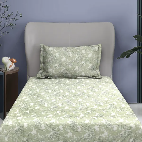 Green_181_Tc_Poly_Cotton_Single_Soft_&_Breathable_Bedding_With_Durable_Bedsheet_With_Pillow_Covers