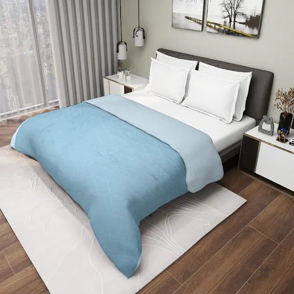 Blue_Micro_Satin_Twill_180_Tc_Double_Floral_Blossom_Print_Soft_Fade_Resistant_Microfiber_Fabric_Textured_Bedsheet_With_Pillow_Covers