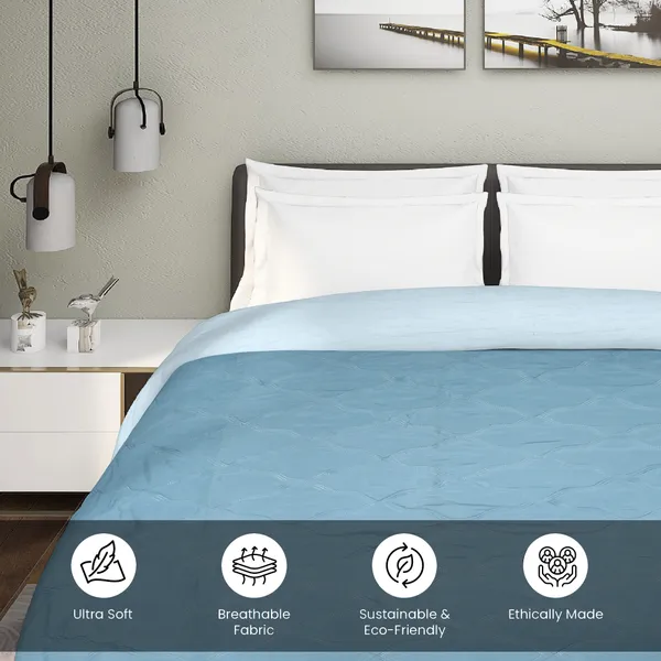 Blue_Micro_Satin_Twill_180_Tc_Double_Floral_Blossom_Print_Soft_Fade_Resistant_Microfiber_Fabric_Textured_Bedsheet_With_Pillow_Covers