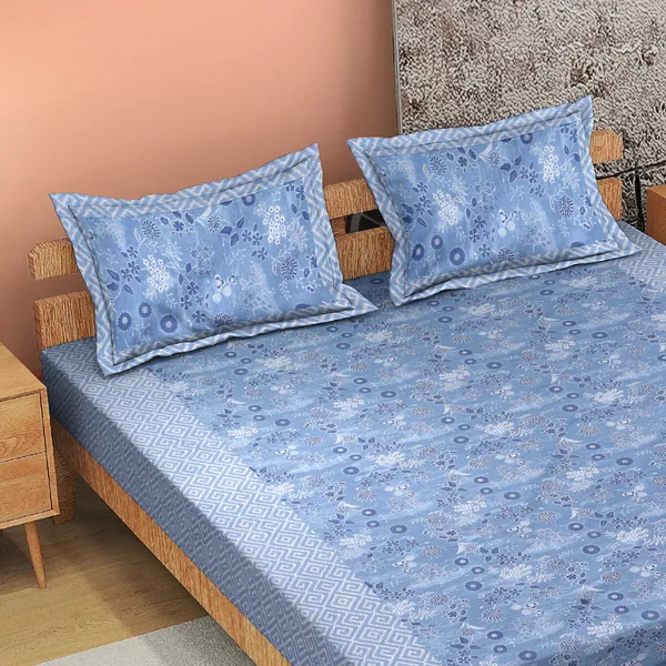 Blue_Cotton_Rich_Bedsheet_With_Pillow_Covers_|_180_Tc