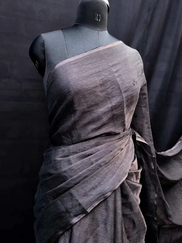 Metallic_Black_Metallic_Cotton_Tissue_Handloom_Saree_For_Women