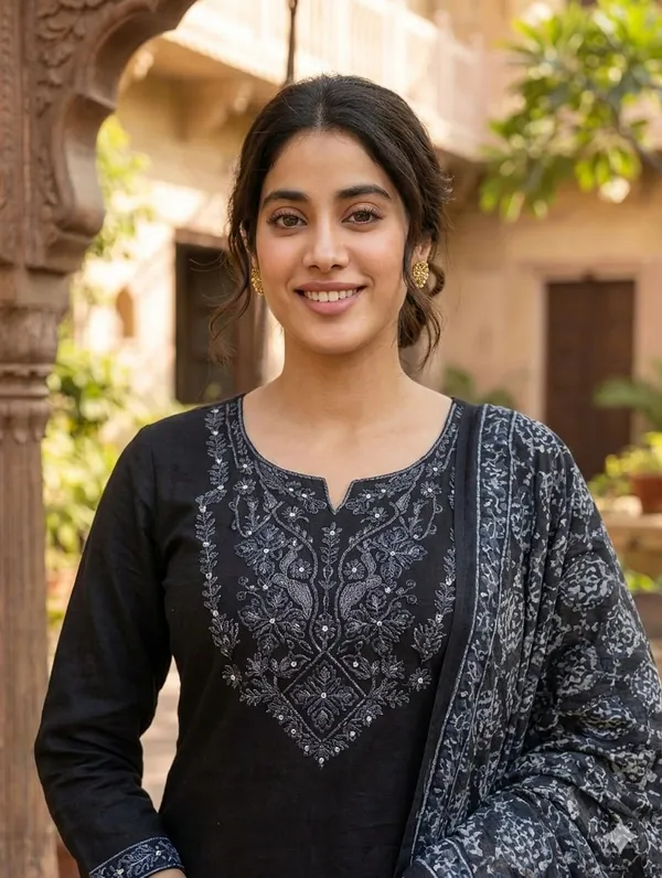 Black_Embroidered_Salwar_Suit_Set_With_Dupatta