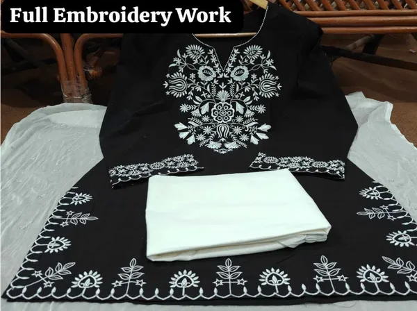 Elegant_Black_Embroidered_Kurti_With_Straight_Pants_Set