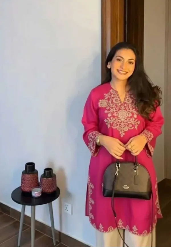 Elegant_Pink_Embroidered_Kurti_With_Straight_Pants_Set
