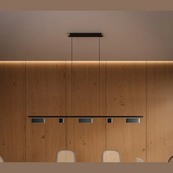 Pro_Led_Hanging_Light_Black_Matt_Gold_50w_1500mm_Black
