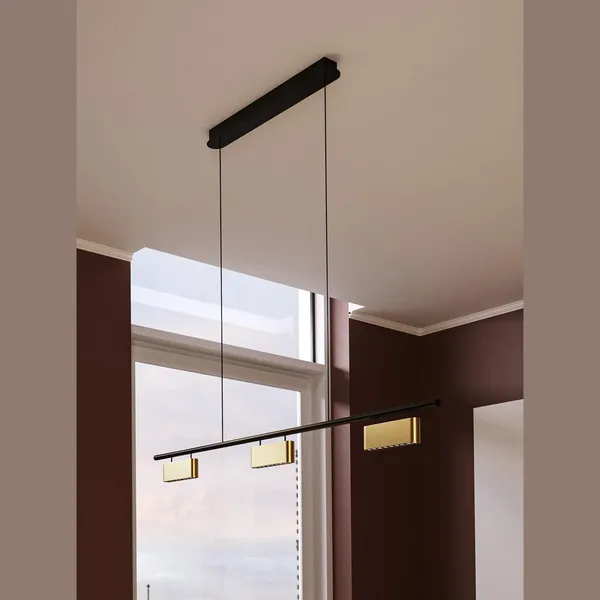 Led_Hanging_Light_Black_Matt_Gold_40w_1200mm_Matt_Gold