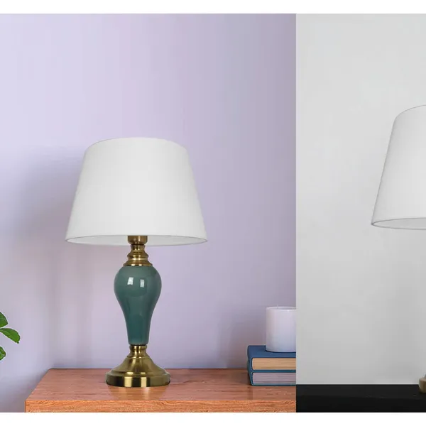 Antique_Brownass_Ceramic_Metal_FaBrownic_Shade_Modern_Table_Lamp_Default_Title