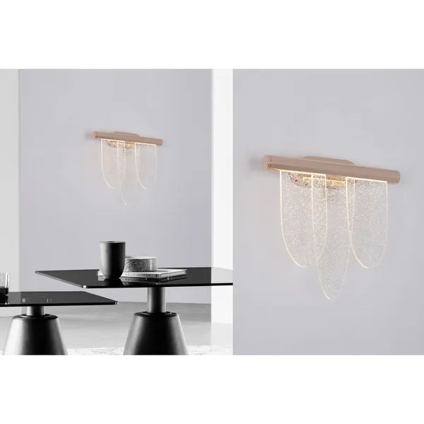 French_Gold_Metal_Glass_Led_Wall_Light_Default_Title