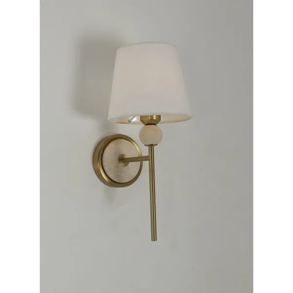 Antique_Brownass_Metal_FaBrownic_Shade_Travertino_Modern_Wall_Light_Default_Title