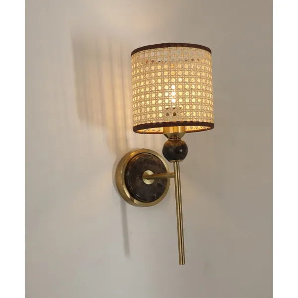C_Antique_Brownass_Metal_Rattan_Cane_Marble_Wall_Light_Default_Title