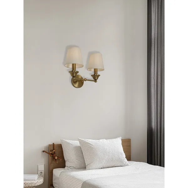 Antique_Brownass_Metal_FaBrownic_Shade_Modern_Wall_Light_Default_Title