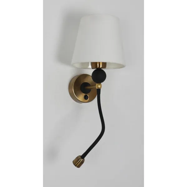Antique_Brownass_Black_Metal_FaBrownic_Shade_Modern_Wall_Light_Default_Title