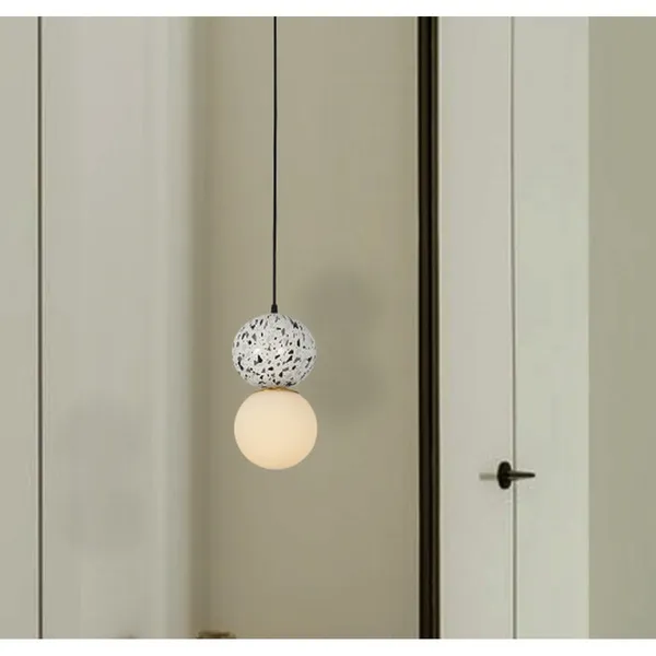 A_Antique_Brownass_Terrazzo_Metal_Glass_Hanging_Light_Default_Title