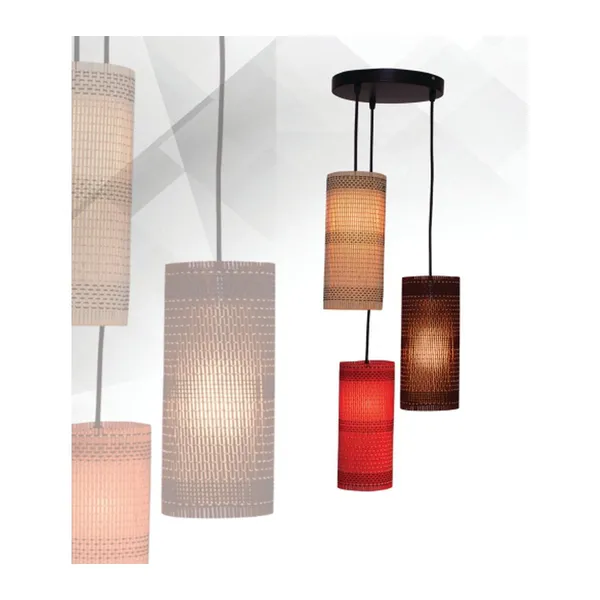 Brownown_Red_Cream_Metal_Bamboo_Matt_Jute_Fiber_Hanging_Light_Default_Title