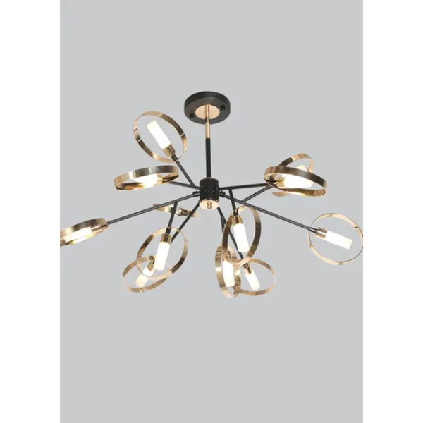 French_Gold_Black_Metal_Glass_Cluster_Hanging_Light_Default_Title