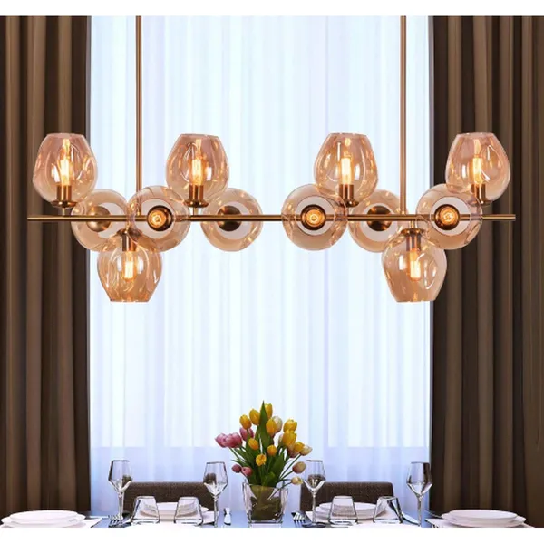 Antique_Brownass_Metal_Amber_Glass_Ball_Chandelier_Default_Title