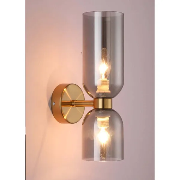 Sm_Antique_Brownass_Metal_Smoke_Glass_Modern_Wall_Light_Default_Title