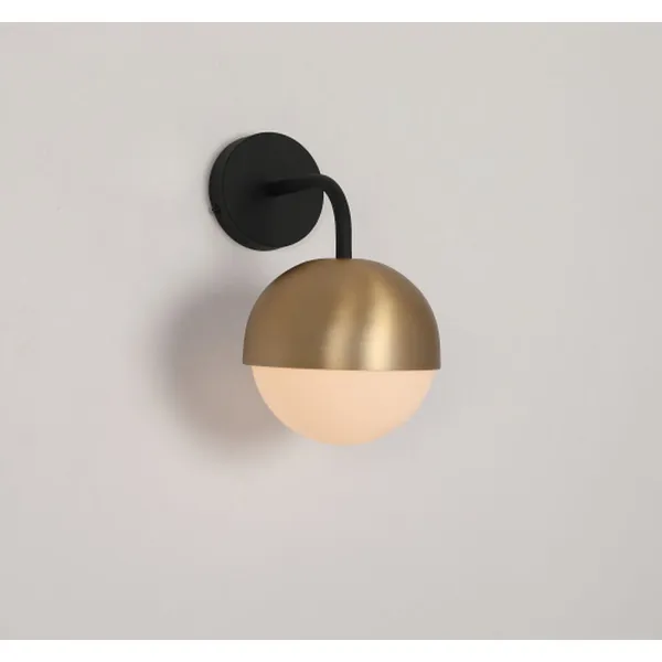 Brownushed_Brownass_Black_Glass_Metal_Wall_Light_Default_Title