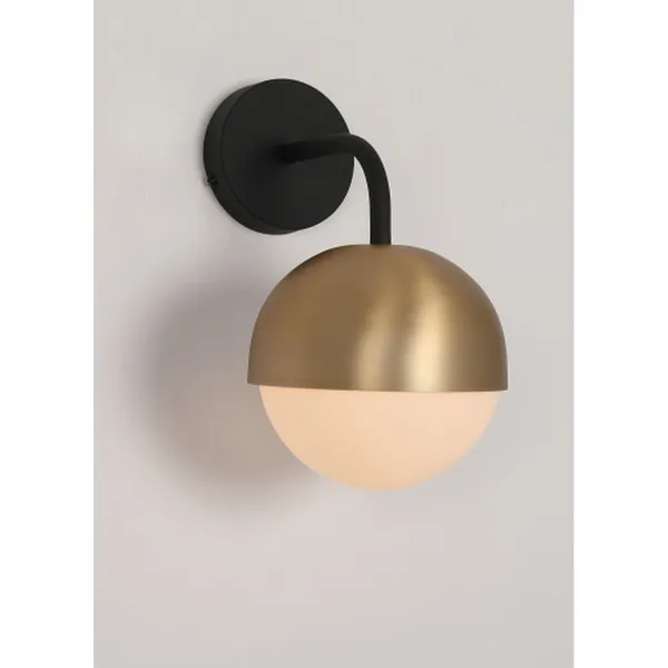 Brownushed_Brownass_Black_Glass_Metal_Wall_Light_Default_Title
