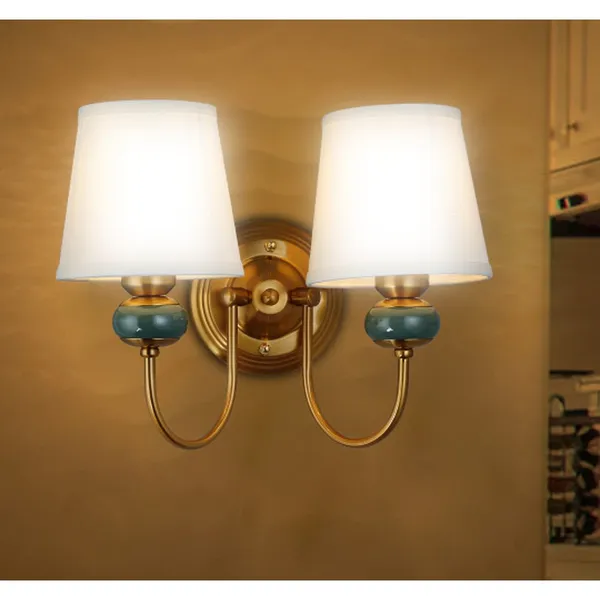 Antique_Brownass_Metal_Marble_FaBrownic_Shade_Cloth_Shade_Wall_Light_Default_Title