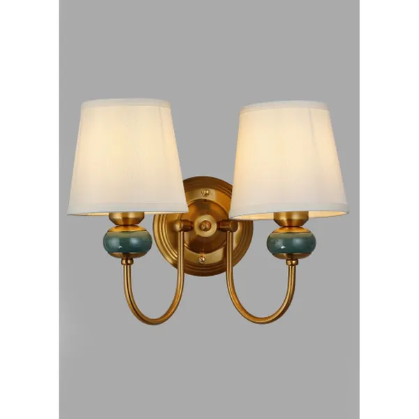 Antique_Brownass_Metal_Marble_FaBrownic_Shade_Cloth_Shade_Wall_Light_Default_Title