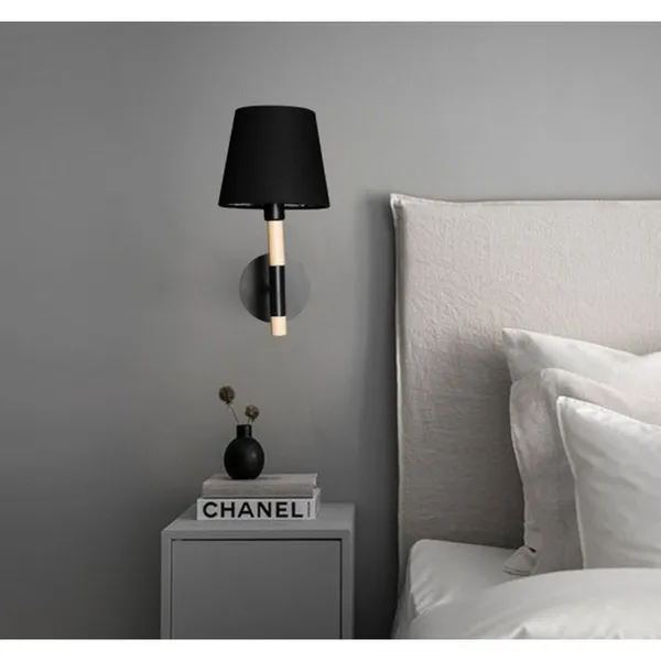 Black_Teakwood_Metal_FaBrownic_Shade_Wood_Cloth_Shade_Wall_Light_Default_Title