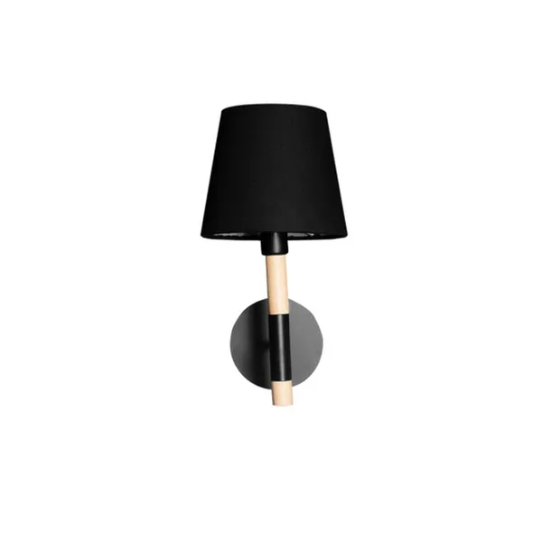 Black_Teakwood_Metal_FaBrownic_Shade_Wood_Cloth_Shade_Wall_Light_Default_Title