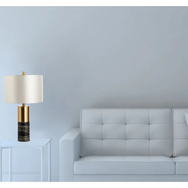 Black_Marble_Antique_Brownass_Metal_FaBrownic_Shade_Led_Table_Lamp_Default_Title