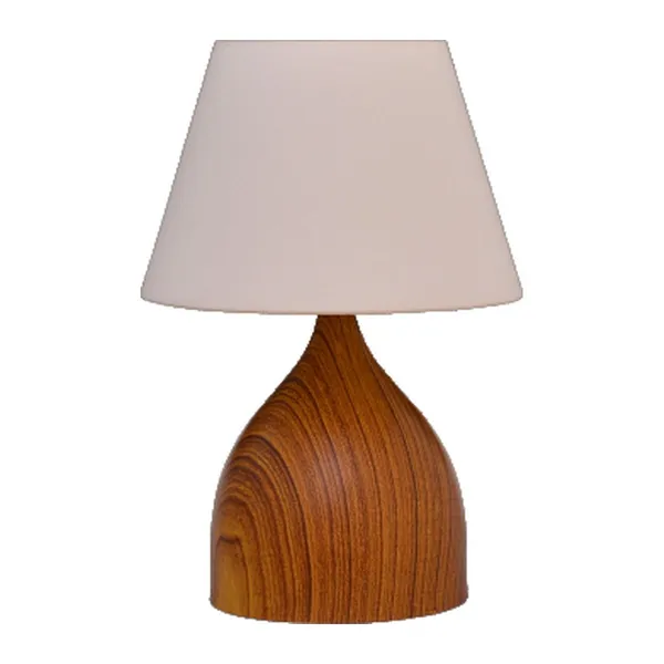 Light_Wood_Metal_FaBrownic_Shade_Cloth_Shading_Table_Lamp_Default_Title