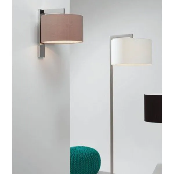 Chrome_Metal_FaBrownic_Shade_Modern_Floor_Lamp_Default_Title