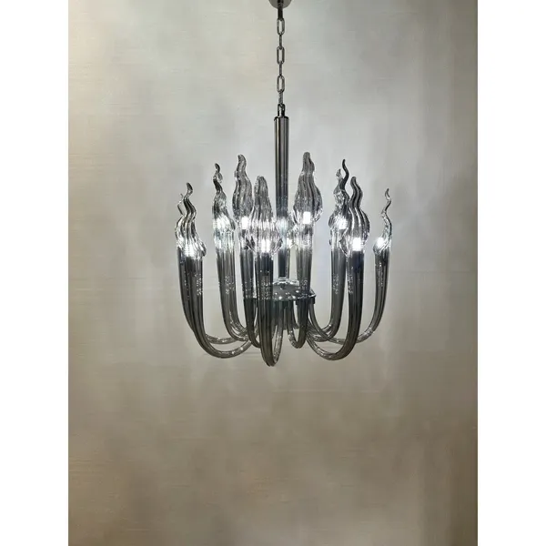 Chrome_Metal_Glass_Candle_Arm_Chandelier_Default_Title