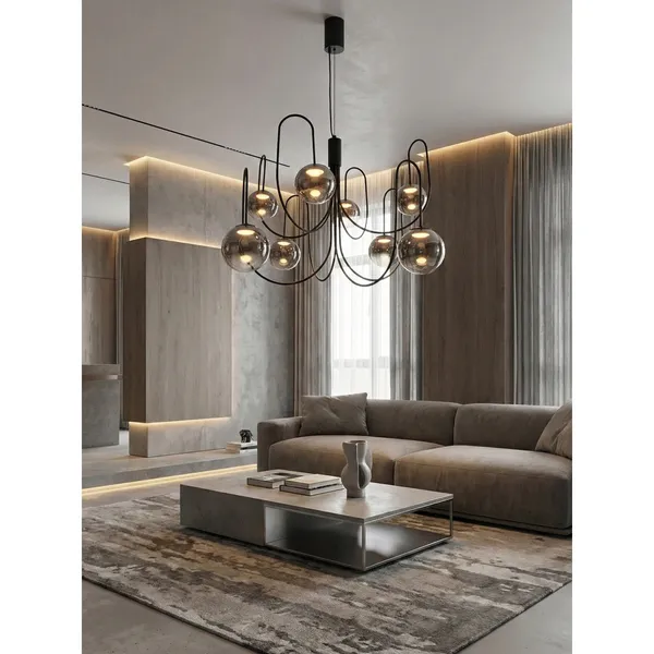 Black_Metal_Glass_Ball_Chandelier_Default_Title