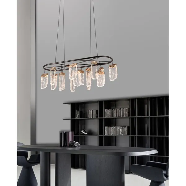 French_Gold_Gun_Black_Metal_Acrylic_Led_Chandelier_Default_Title