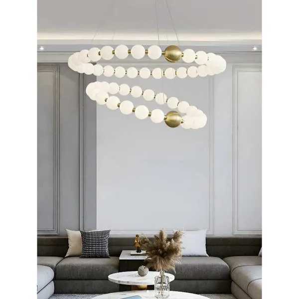 Antique_Brownass_Metal_Acrylic_Glass_Ball_Chandelier_Default_Title