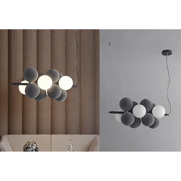 Black_Metal_Acrylic_FaBrownic_Glass_Ball_Chandelier_Default_Title