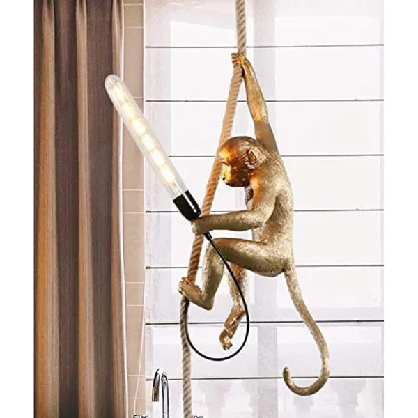 Black_Gold_Metal_Resin_Rope_Monkey_Hanging_Light_Default_Title