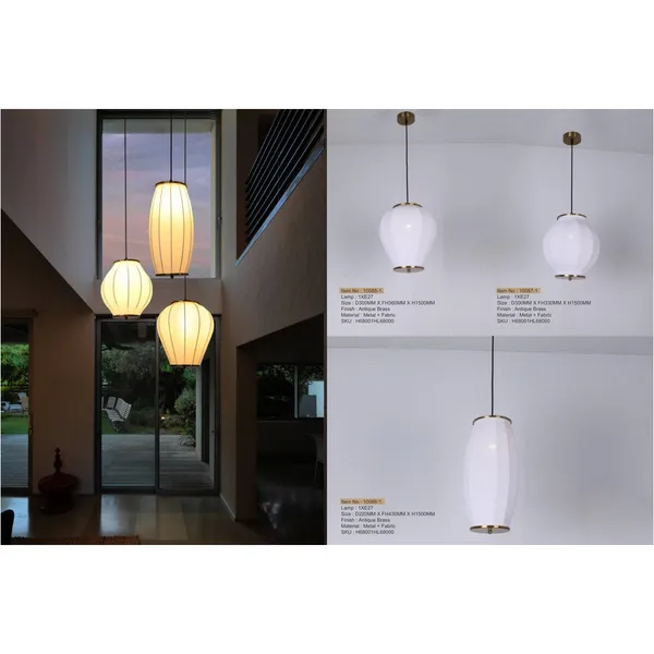 Antique_Brownass_Metal_FaBrownic_Cloth_Shade_Hanging_Light_Default_Title