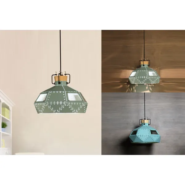 Gy_Gr_Black_Turkish_Green_Wood_Metal_Hanging_Light_Default_Title