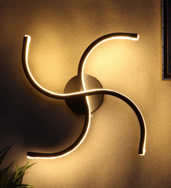 Lights_Black_Iron_Wall_Light_Swastic_Led_Default_Title