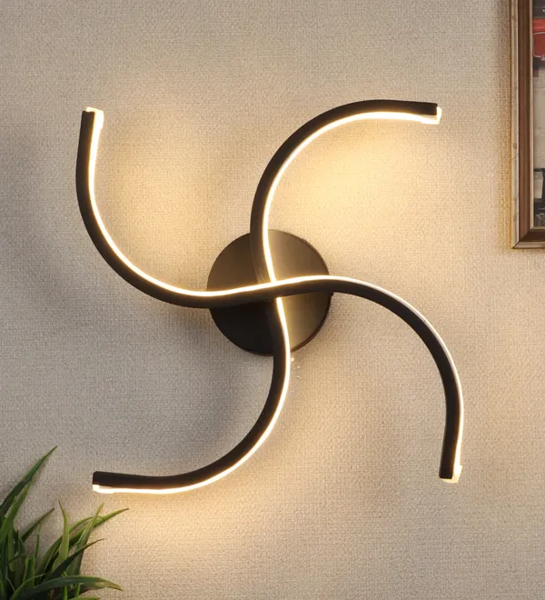 Lights_Black_Iron_Wall_Light_Swastic_Led_Default_Title