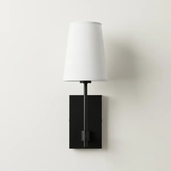 Mild_Steel_Modern_Single_Off-White_Fabric_Shade_Wall_Sconce