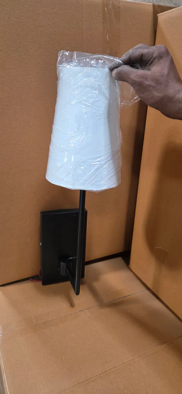 Mild_Steel_Modern_Single_Off-White_Fabric_Shade_Wall_Sconce
