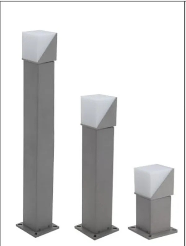 Grey_Square_Outdoor_Pillar_Light_Set
