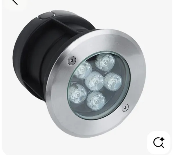 Silver_Round_Seven_LED_In-Ground_Spotlight