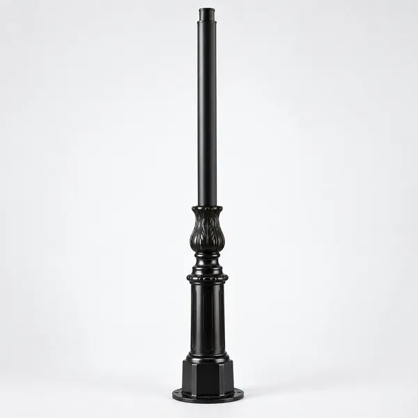 Black_Metal_Decorative_Outdoor_Garden_Light_Pole