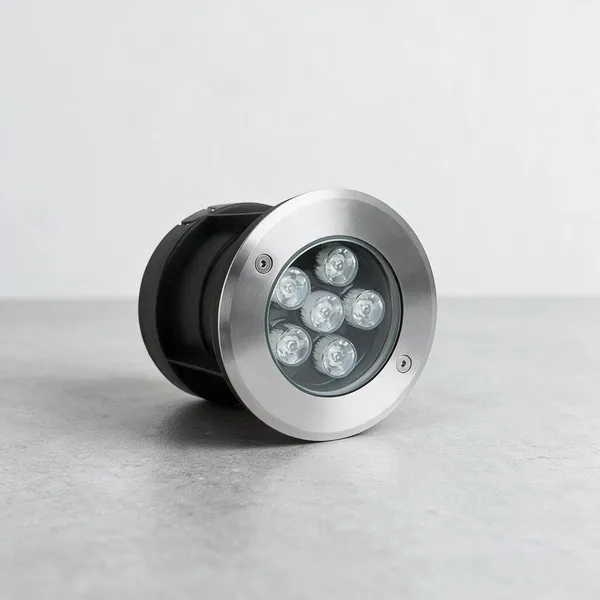 Silver_Round_Seven_LED_In-Ground_Spotlight