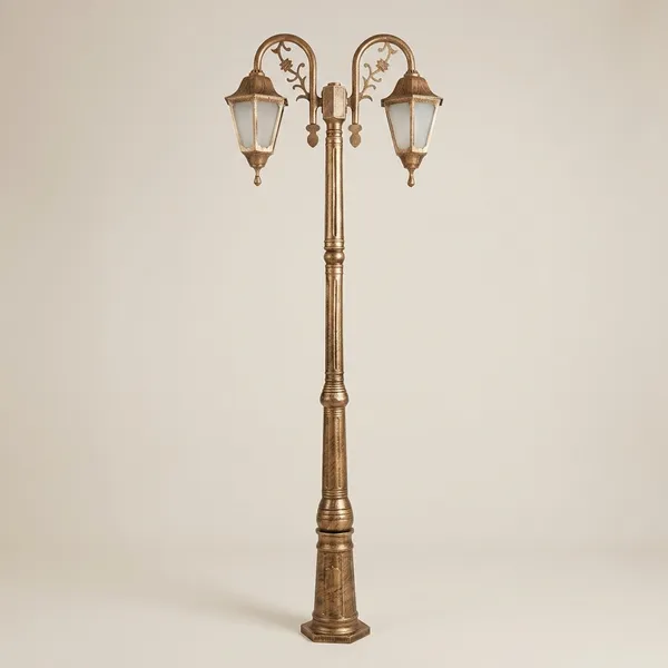 Antique_Brownass_Finish_Double_Head_Outdoor_Lamp_Post