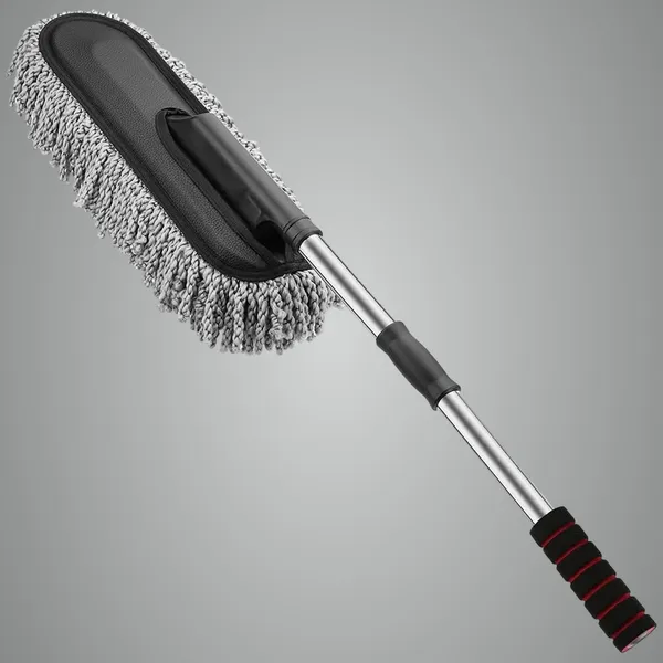 Black_Car_Duster_And_Microfiber_Wash_Brush_Kit_Long_Retractable_And_Non_Slip_Handle_For_Vehicle_And_Home_Interior_And_Exterior_Cleaning