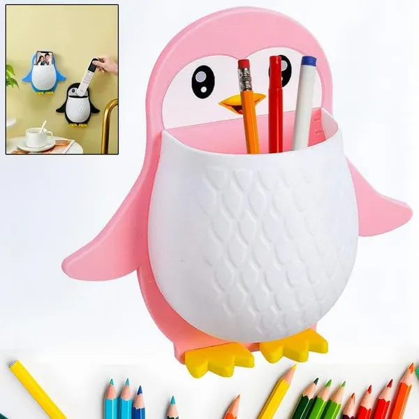 Pink_And_White_Storage_Box_And_Remote_Case_And_Electric_Toothbrushes_Holder_And_Universal_Controller_Holder_And_Wall_Nightstand_And_Office_Plastic_Wall_Mount